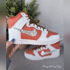 Nike Dunk High By You Custom Sneakers made with Swarovski Crystals Bling Shoes